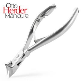 OTTO HERDER Head Cutter Toenail Pliers Foot Care Instrument Made of Specially Hardened Stainless Steel 1.8 cm Cutting Surface and Screwed Double Springs