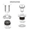 All Metal Tip-Toe Bathtub Drain Kit with Two-Hole Overflow Faceplate