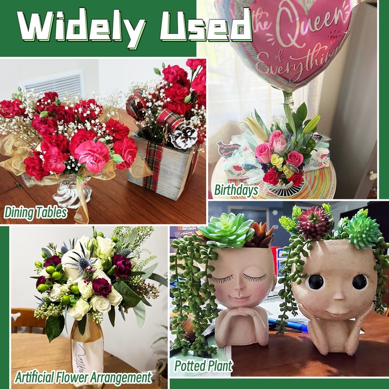 8 PCS Round Floral Foam,Green Wet Dry Flower Foam,Florist Plant