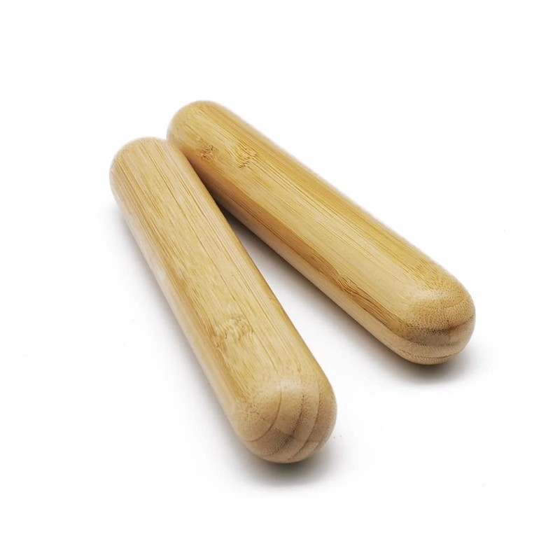Goodtar 2 PCS Solid Bamboo Massage Stick Sets Warm Bamboo