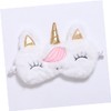OHPHCALL 4Pcs Cartoon Sleeping Eyeshade Set Plush Unicorn and Sleep