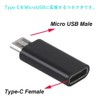 Audiofan type-C to MicroUSB Adapter Black Type-C Female to MicroUSB