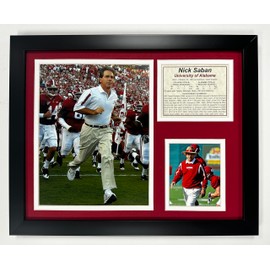 Nick Saban 11" x 14" Framed Photo Collage by Legends Never Die, Inc.