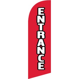 Cobb Promo Real Estate Yard and Patio Sign 6 Feet Feather Flag Replacement Flag Only Without Pole Kit (Entrance Red)