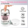Press-On Nail Glue Remover, 80ml/2.71 fl.oz, Separate Bottles Design (Leak-Proof),