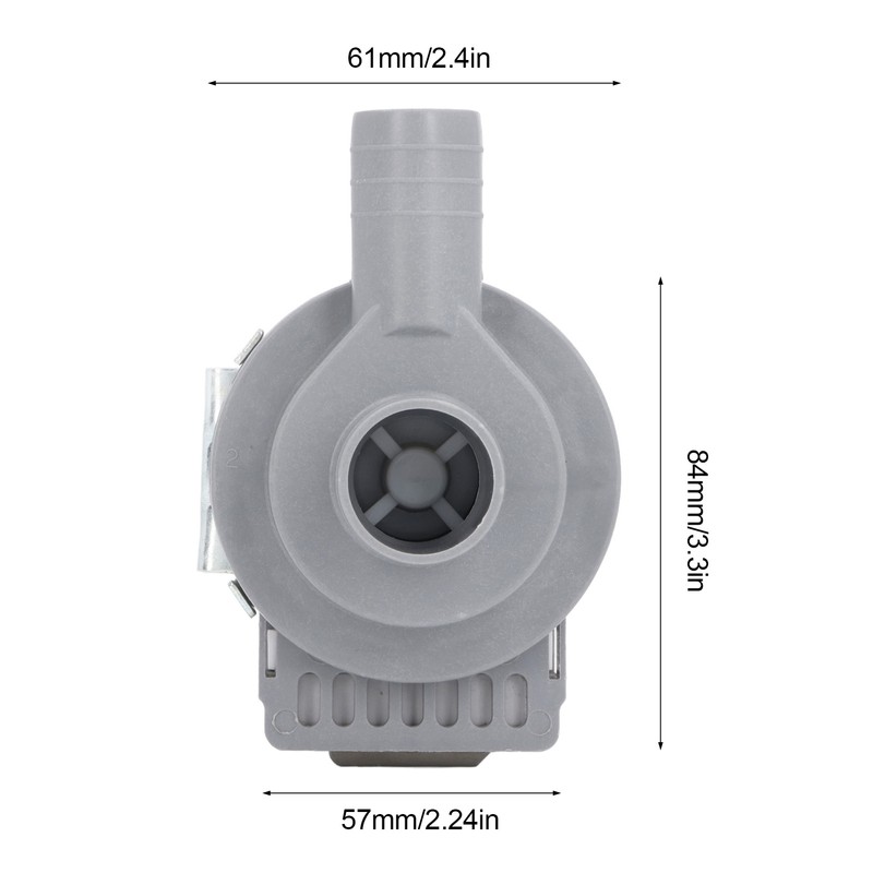 Washer Drain Pump Motor 30W 0.2A 20LPM Copper Coil Powerful