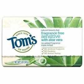 Tom's of Maine Body Care Sensitive Aloe, Fragrance-Free Natural Beauty Bars
