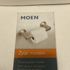 Moen Y1608BN Zyla Pivoting Toilet Paper Holder, Spot Resist Brushed Nickel