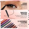 LANGMANNI 2Pcs Metal Colorful Eyeliner Pencil Set - Matte &