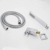ENGA Square Solid Brass Hand Held Wand Shower Head with