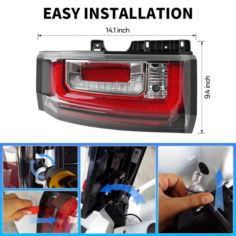 Convitex LED Tail Lights Assembly Fit GMC Yukon/Yukon XL Denali