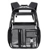Cusangel Heavy Duty Clear Backpack Clear BookBag,16 x11 x5inch TPU