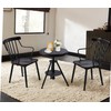 BOKKOLIK Industrial Vintage Cafe Farmhouse Dining Table - Rustic Round