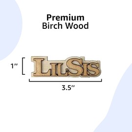 BigSis & LilSis Set - Double Layer Wooden Cutout for Greek Paddles, Wood Letters for Crafts, Fraternity, Sorority, Big/Little Gift Idea