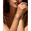 LuxGoth Stainless Steel 5 mm Figaro Link Chain Bracelet (7