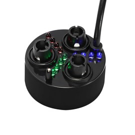 Mxmoonant 3-head Pond Fogger with LED 1500mL/H Ultrasonic Mist Maker for Garden Pond Outdoors, Aquarium (UK plug)