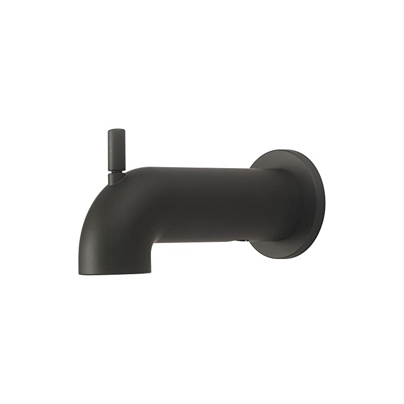 Olympia Faucets OP-640063 Extended Combo Diverter Tub Spout (Matte Black)