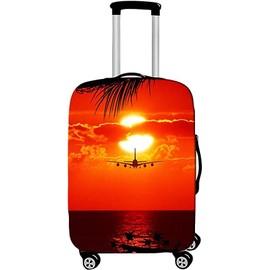 Elastic Suitcase Cover, DOTBUY 3D Aeroplane Travel Suitcase Protective Cover Luggage Cover Travel Suitcase Protective Cover Washable Travel Bag Suitcase Cover, H, Casual