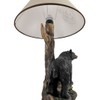 Zeckos Black Bear and Tree Table Lamp with Shade 20