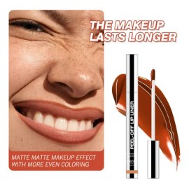 Lápiz Labial 3d Despegable - Mate Para Maquillaje Color 2pz                                                                                           