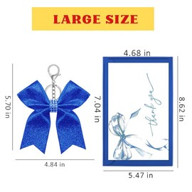 Navy Blue Cheer Bow Keychain Accessories for Women Cheerleader Cheerleading Coach Thank You Appreciation Gift for Women Cheer Coaches Birthday Gifts for Daughter Granddaughter Friends Bow Key Chain