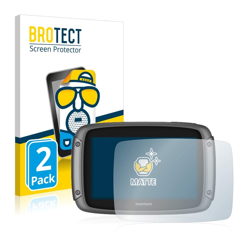 BROTECT Entspiegelungs-Schutzfolie für TomTom Rider 50 (2 Stück) Matte Displayschutz-Folie,