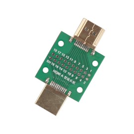 ieron 2Pcs HDMI Male to Male 2.54 DIP Double-Sided Socket Breakout Board Connector Test Repair Board Mini Connector with PCB for Electronics Projects