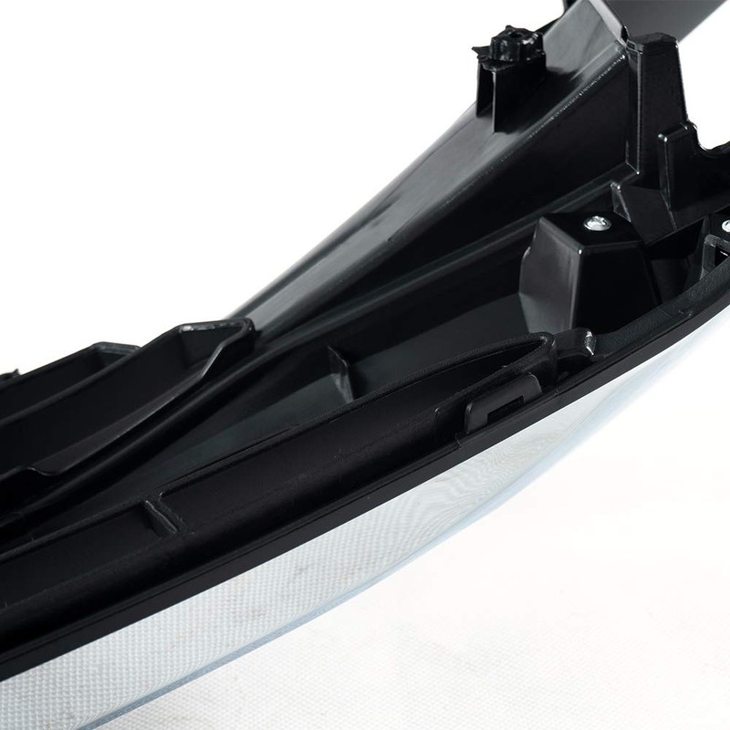 PIT66 Front Upper Bumper Hood Black Chrome Grille Compatible with