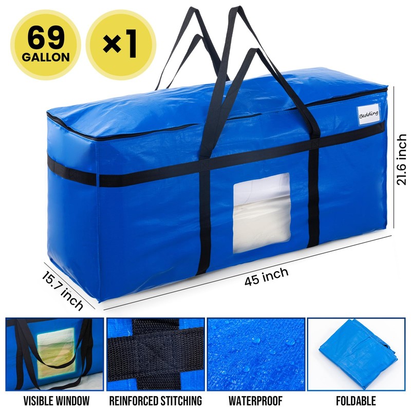 TAILI Extra Large Moving Bag for Moving,Storage Bedding Clothes Blankets
