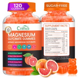 CNFHDI CNFHDI Magnesium Glycinate Gummies for Women & Kids, High Absorption Magnesium Citrate with L-Threonate, Calcium, B6, D3, Chews Gummy, Relaxation, Stress Relief, Night Rest