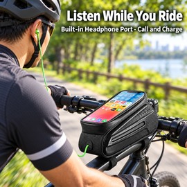 Bicycle Phone Frame Bag for Cycling – Waterproof Front Tube Storage with Sensitive Touch Screen for MTB Road Bike Riding