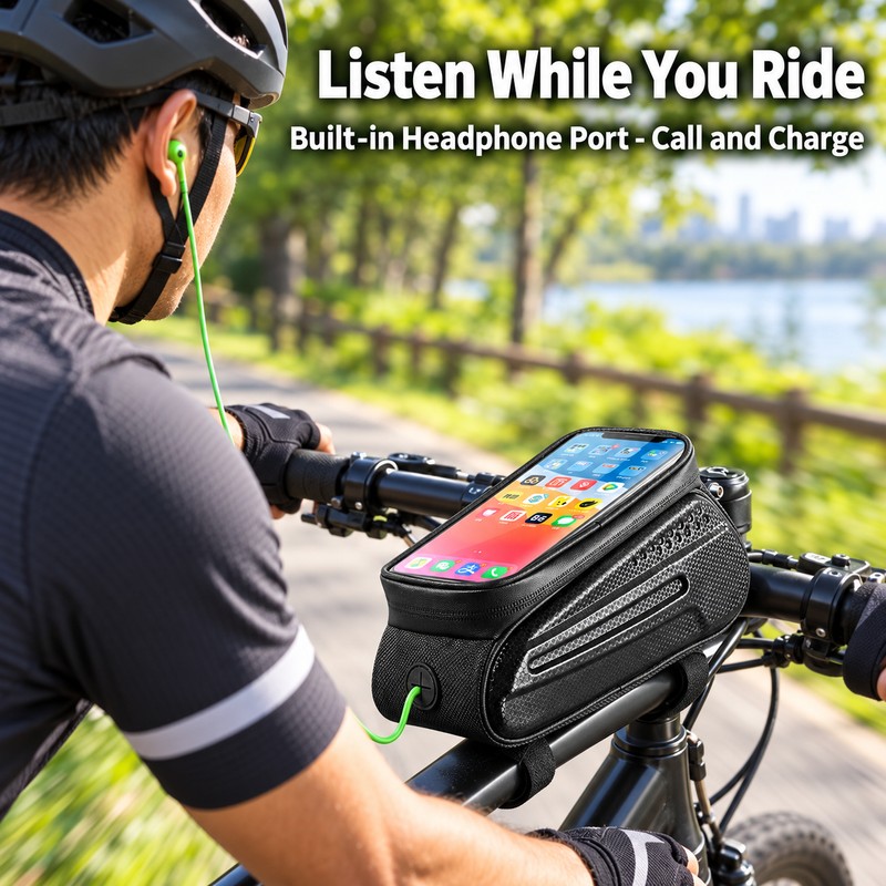 Bicycle Phone Frame Bag for Cycling – Waterproof Front Tube