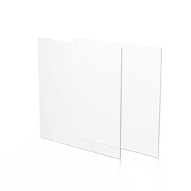 Fab Glass and Mirror Pack of 2 Plastic PET Acrylic Sheet 20"x24" (3mm) Thick, Use for Sneeze Guard, DIY Craft Projects, Plexiglass for Home Décor, Welcome Sign Boards, Clear 2 Sq Ft