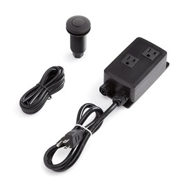 Dual Outlet Sinktop Air Switch, Matte Black