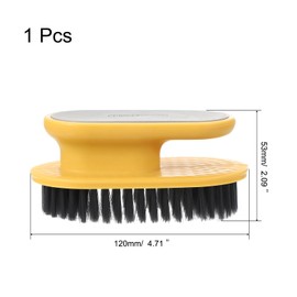 PATIKIL Laundry Scrub Brush, Cleaning Brush with Handle Laundry Clothes Shoes Scrubbing Brush for Bathroom Carpet Cleaning, Ginger