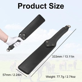 Modurio Horse Riding, Anti-Slip Riding Crop, Soft and Comfort PU Leather Horse Crop, Riding Paddle Horse Whip Equestrian for Horse Daily Training or Competitions/Stage Prop(Black)
