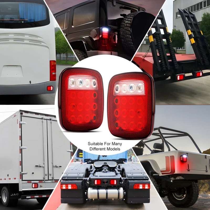 Unbranded 7" Inch LED Headlights + Smoke Tail Lights Combo