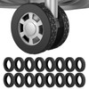 loooghom 16Pcs Luggage Wheel Covers,Silicone Suitcase Cover for 2-2.4'' Spinner
