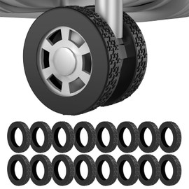 loooghom 16Pcs Luggage Wheel Covers,Silicone Suitcase Cover for 2-2.4'' Spinner Wheel, Carry On Luggage Wheels Protector,Upgrade Suitcase Wheels Protective,Essential Travel Accessories (Black)