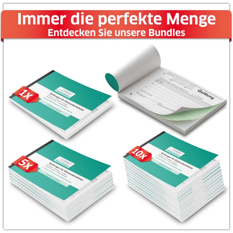 Primus Print Receipt Pad DIN A6 Landscape & Perforated, 2