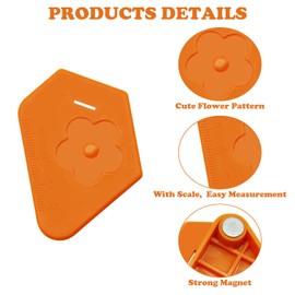 2 Pcs Orange Plum Blossom Sewing Machine Magnetic Seam Guide Magnetic Seam Guide, Seam Guide with Scale for Sewing Machine, Magnetic Seam Guide for Sewing, Accessories Gift for Sewing Lovers
