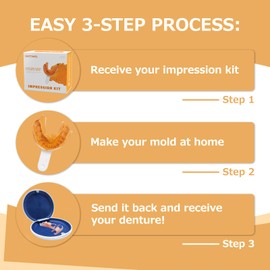 Partial Dentures - Dentures for Missing Teeth & Gaps - Lightweight & Unbreakable Replacement Teeth for Men & Women (2 Teeth)