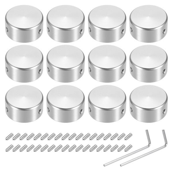 sourcing map 12 Pcs Footswitch Toppers Guitar Pedal Button Caps