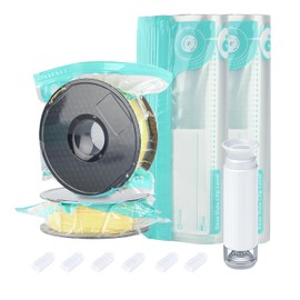 CABIBOX 3D Printer Filament Storage Bags Vacuum Kit, Thicken 10Pcs Filament Vacuum Bags with Hand Pump/Clips, Filament Bags Storage Spool Sealing for Keeping Filament Dry