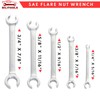 BILITOOLS 12-Piece Flare Nut Wrench Set, Metric & Standard, 12-Point