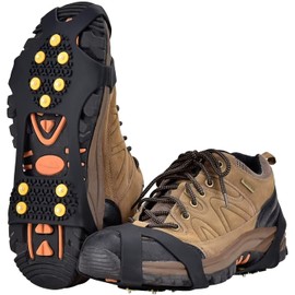 Aliglow Aliglow Ice Snow Grips Over Shoe/Boot Traction Cleat Spikes Anti Slip Footwear