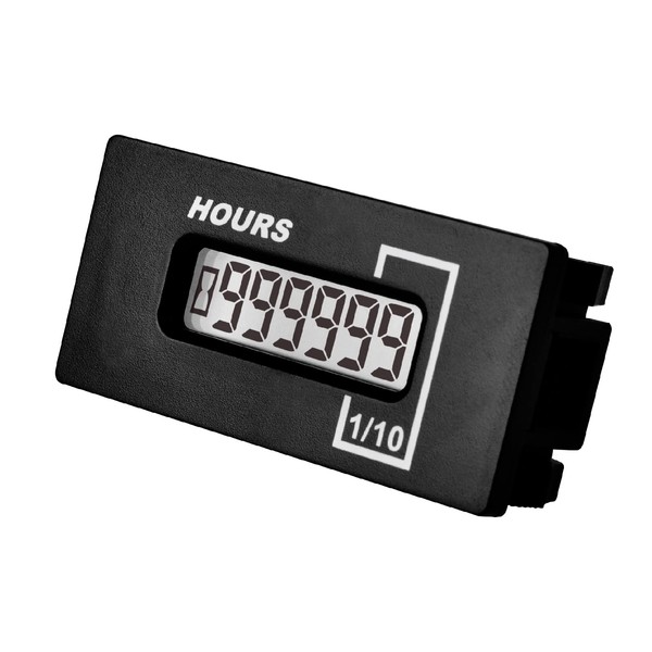 Runleader Digital Operating Hour Counter, Resettable Hours, Solid State Display
