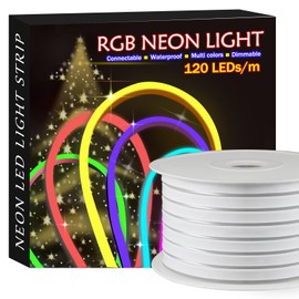 C D H Neon Rope Lights,RGB 65.6ft Outdoor LED Neon Strip Lights Waterproof，APP Control Remote Music Dimmable,84LED/m Neon Rope Lights for Outside,Neon Lights Pool Deck Yards Eave Indoor Outdoor Décor