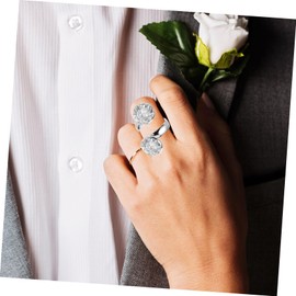 TEHAUX Ring Blanks Set 10pcs Adjustable Ring Bases Bezel for Family DIY Projects