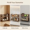 Rattan-Look Bathroom Counter Organizer, Countertop Shelf for Bathroom Decor